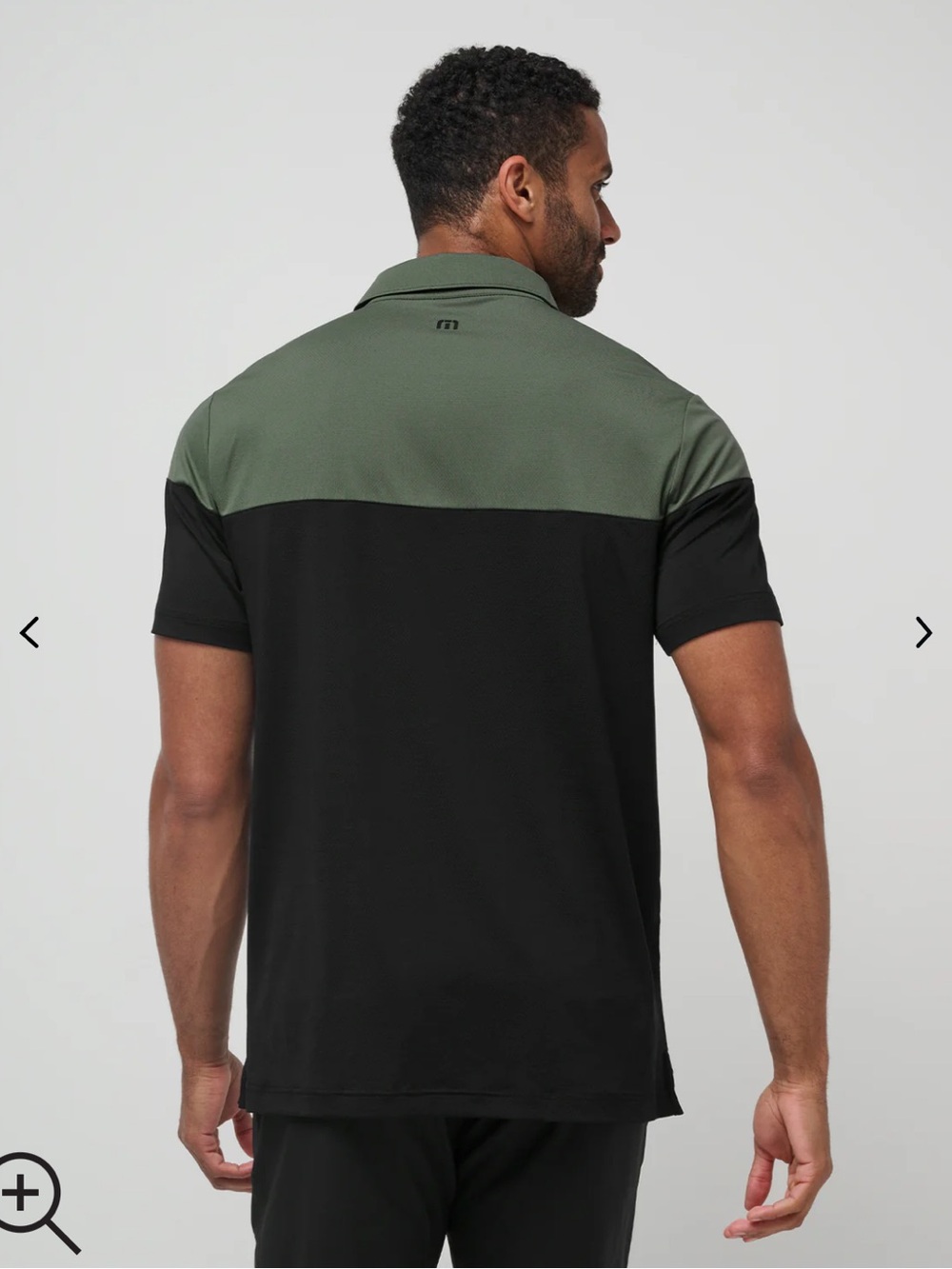 Travis Mathew Heater Pro Color Block Polo in Dark Olive - Picture 5 of 10
